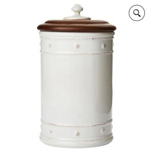 Juliska 10” Canister with Wooden Lid - Whitewash